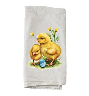Two Chicks With Easter Egg Towel